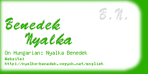 benedek nyalka business card